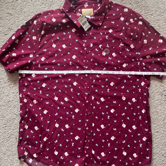 Santa Claus men’s button up shirt with front pocket.  new.  short sleeve - Picture 8 of 11